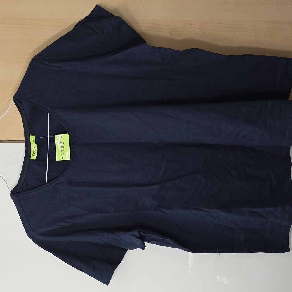 Navy Blue T-Shirt, FRESH, 1X NWT